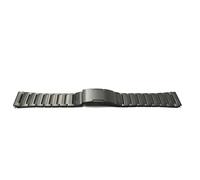 System-S Cinturino 22mm in titanio con fibbia deployante per Huawei Smartwatch in nero, metallizzato/nero, Eine Grösse