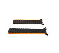 System-S Cinturino 38 40 41mm in silicone flessibile magnetico per Apple Watch Smartwatch Nero Arancione, nero/arancione, Eine Grösse