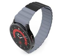 System-S Cinturino da 20 mm in silicone magnetico per Samsung Galaxy Watch 5 4 in nero, nero/grigio, Eine Grösse