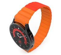 System-S Cinturino da 20 mm in silicone magnetico per Samsung Galaxy Watch 5 4 in rosso, rosso/arancio, Eine Grösse