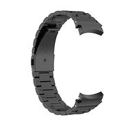 System-S Cinturino da 22 mm in acciaio inox con fibbia pieghevole per smartwatch di colore nero