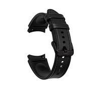 System-S Cinturino flessibile in silicone 20 mm per Samsung Galaxy Watch 4 Smartwatch Nero, Nero, Eine Grösse, Moderno