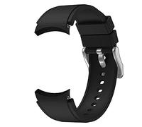 System-S Cinturino flessibile in silicone 20mm per Samsung Galaxy Watch 4 Smartwatch Nero