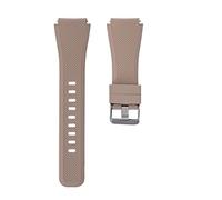 System-S Cinturino flessibile in silicone 22 mm per Samsung Gear S3 Smartwatch in Marrone chiaro