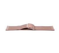 System-S Cinturino in metallo milanese da 23 mm per smartwatch Fitbit Versa 2 & 3, rosa, metallizzato/rosa, Eine Grösse, Metallico/Rosa, Eine Grösse, Milanese