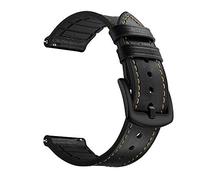 System-S Cinturino in silicone flessibile 20 mm per Samsung Galaxy Watch 4 Smartwatch nero, nero/giallo., Eine Grösse