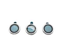 SYSTEM-S Copriobiettivo di protezione per fotocamera in vetro metallico per iPhone 13 Pro + Max, grigio