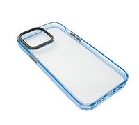 System-S Cover antiurto TPU in blu trasparente custodia per iPhone 14 Pro Max