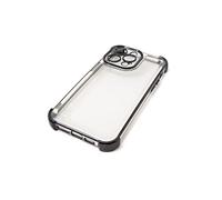 System-S Cover antiurto TPU lucido nero trasparente custodia per iPhone 14 Pro Max