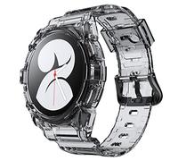 System-S Custodia e cinturino 40mm TPU per Samsung Galaxy Watch 5 4 in nero trasparente, trasparente-nero, Eine Grösse