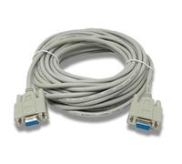 System-S D Sub Null Modem Cavo 10 m 9 Pin Femmina a Femmina RS232 DB9 Adattatore Grigio