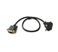 System-S D Sub15 Cavo 50 cm HD VGA 15 Pin maschio a maschio DB15 Angolo Down Angled Adattatore