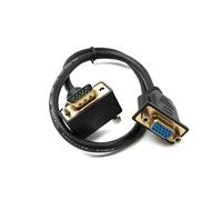 System-S D Sub15 Cavo 50cm HD VGA 15 Pin maschio a femmina DB15 Angolo Up Angled Adattatore