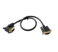 System-S D Sub15 Cavo 50cm HD VGA 15 Pin maschio a maschio DB15 Angolo Right Angled Adattatore