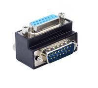 System-S DB15 Adattatore DSUB 15 pin maschio a femmina 90° angolo vite cavo nero