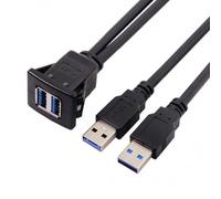 SYSTEM-S Dual USB A 3.0 femmina a 2 x USB A 3.0 maschio cavo di prolunga