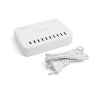 SYSTEM-S USB Hub 10 x 2.0 Tipo A Presa Per Alimentatore 120 W 5V Più 10er Porta