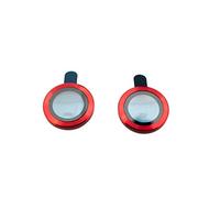 System-S Lente di protezione della fotocamera in vetro metallo per iPhone 13 + Mini Rosso