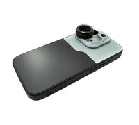 SYSTEM-S Lente macro 2,8 X 37 mm filtro HD con custodia per iPhone 15 Pro in nero grigio