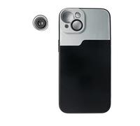 SYSTEM-S Lente macro 30x filtro microscopio con custodia nera per iPhone 13