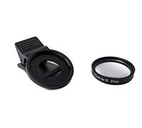 SYSTEM-S Lente macro + 8 zoom Close Up Filtro con clip in nero