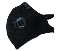 System-S Maschera per la polvere con filtro al carbone attivo sostituibile, in nylon, per attività all'aperto, jogging, colore nero
