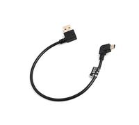 SYSTEM-S Mini USB Cavo 90 ° Gradi angolare Destro Angolo Maschio a USB Tipo A (Maschio) 90 ° angolato a Destra Cavo Dati Cavo di Ricarica 26 cm