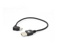 SYSTEM-S Mini USB Cavo angolato 90 Gradi Angolo Maschio Cavo Dati Cavo di Ricarica, 20 cm