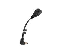SYSTEM-S Mini USB (Maschio) 90 Gradi aufwaerts Angolo Angolo USB on The Go Host Cavo a USB Tipo A (Femmina) Adattatore OTG Cavo 13,5 cm