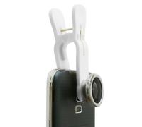 System-S morsetto universale clip-on occhio di pesce lente fisheye...