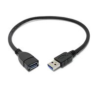 System-S - Prolunga USB 3.0 Tipo A (maschio) su USB 3.0 Tipo A (femmina), cavo di ricarica/dati, 30 cm