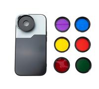 SYSTEM-S Set di filtri colorati da 37 mm, 6 pezzi, con filettatura per iPhone 15