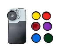 SYSTEM-S Set di filtri colorati da 37 mm, 6 pezzi, con filettatura per iPhone 15 Pro
