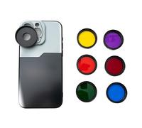 SYSTEM-S Set di filtri colorati da 37 mm, 6 pezzi, con filettatura per iPhone 15 Pro Max