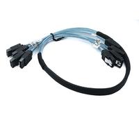 System-S SFF-8087 - Cavo da 50 cm, 4 connettori SATA a 7 pin, 4 adattatori per scheda madre RAID