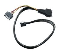 System-S SFF-8643 - Cavo da 100 cm, mini SAS HD a U.2 SFF-8639 NVMe per SSD Hard Disk Scheda madre