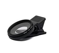 SYSTEM-S Star Light - Filtro a stella a 6 punti, 37 mm, con clip per smartphone, colore: Nero