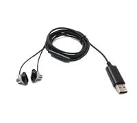 System-S Stereo In Ear Noise Cancelling Cuffie 2 m USB 2.0 Controllo del volume Microfono Tasca Grigio
