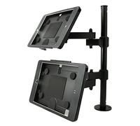 System-S Supporto da tavolo Dual 360° con serratura per iPad 10.2" (2019 2020), colore: Nero