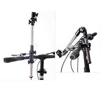 System-S - Supporto regolabile per ombrello per bicicletta, colore: Argento