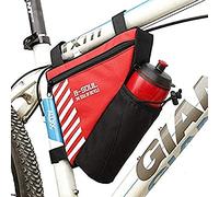 System-S Unisex - Borsa per adulti con portabottiglie, colore: Rosso/Nero