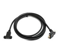 System-S USB 3.1 Gen 2 Cavo 2 m Tipo C Maschio a Femmina Doppia Vite Up Down Angled Angolo