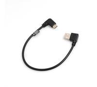 SYSTEM-S USB 3.1 Tipo C 90 ° angolato a USB 2.0 Tipo a 90 ° Angolo a Maschio Cavo Dati Ricarica Cavo Adattatore 27 cm