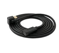 SYSTEM-S USB 3.1 U Turn 1,8 m Cavo Tipo C Maschio a Femmina Angolo 360° in Nero