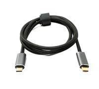 SYSTEM-S USB 3.2 Gen 2 100 cm cavo tipo C maschio a maschio intrecciato