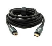 System-S USB 3.2 Gen 2 8K 3m cavo tipo C maschio a maschio intrecciato 20 Gbps 100 W compatibile per iPhone 15