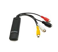System-S Video Capture - Adattatore di registrazione USB 2.0 a RCA audio, colore: Nero