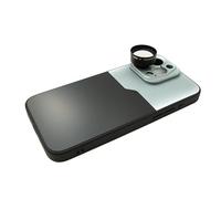 SYSTEM-S Zoom Lente 3X Tele Obiettivo 37mm Filtro con Custodia per iPhone 15 Pro Max in Nero Grigio