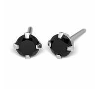 System75 Tiffany 4mm Nero Zirconia Studex 2 Pezzi
