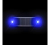 Système d'alarme de voiture alimentée par le soleil, Ultra mini avertissement solaire Flashfor Motocyclettes SUV camion véhicule conduite nocturne (Blu, 1 confezione)